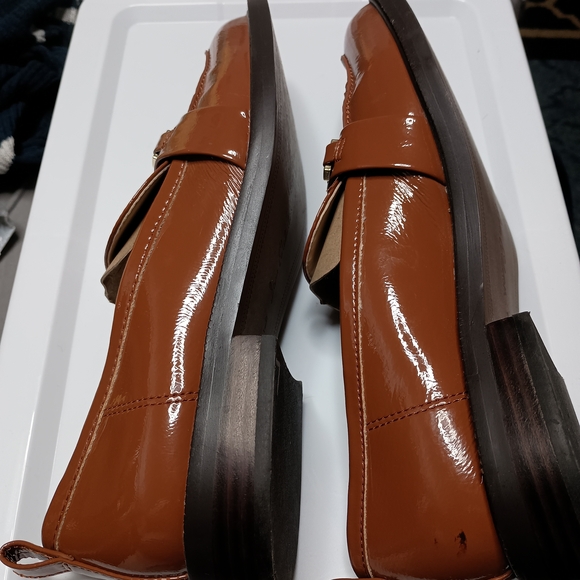 Sam Edelman Brown Loafers with Gold Chain Accent - Picture 5 of 9